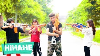 Hihahe Nerf War: Couple SWAT Nerf Guns Warrior Girl  Controller Assassin - Love And Betrayal