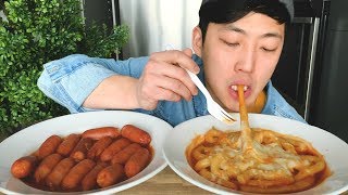 LONG SPICY RICE CAKE & MINI sausages | Dongdigity