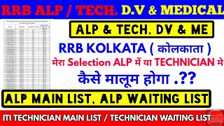 मेरा Post Alp Main List में Waiting List में, TECH main merit list या TECH waiting list कैसे जाने