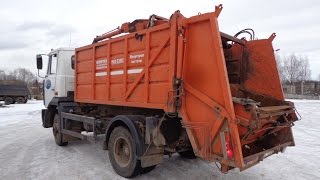 Видео работы установки мусоровоза МКЗ-3333 на шасси МАЗ