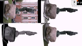 VisualSfM + CMPMVS : Automatic 3D reconstruction Agisoft Monument dataset (32 images)
