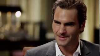 Andy Roddick interviews Roger Federer.