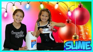 MAKING CHRISTMAS SLIME  WITH CONTACTS SOLUTION "SISTER FOREVER"
