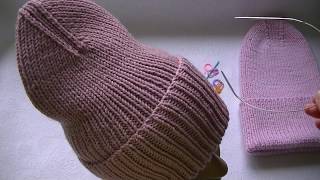 Вязаная шапка  тыковка с интересной  макушкой.