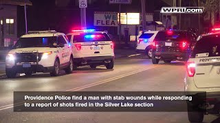 VIDEO NOW: Police find a man stabbed after gunshots are reported in Providence