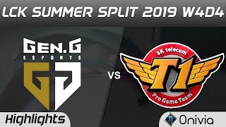 GEN vs SKT Highlights Game 2 LCK Summer 2019 W4D4 Gen G vs SK Telecom T1 Highlights by Onivia