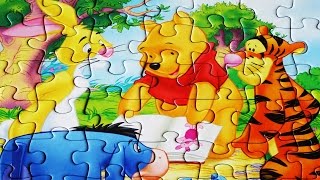 Disney WINNIE THE POOH Puzzle Games Rompecabezas Puzzles kids learning Videos Toys Learn  49 pieces