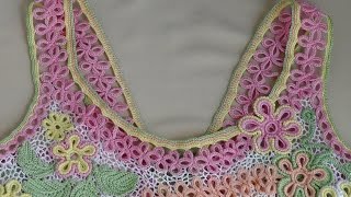 Как связать бретельки для сарафана. Ленточное кружево крючком - Crochet Lace