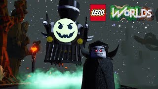 LEGO Worlds Ghost Train Vehicle Unlock and Free Roam Gameplay (Monsters DLC)