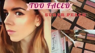 SUGAR PEACH DE TOO FACED, REVIEW DE ILUMINADORES “WET AND DRY FACED & EYE PALETTE”