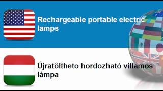 Learn Hungarian vocabulary #Topic = Lighting equipment and electric lamps