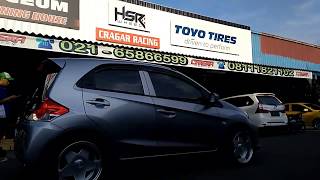 Keren Modifikasi Mobil Honda BRIO pakai Velg racing R15 Celong