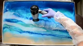 картины из эпоксидной смолы - Resinart, мастер-класс по рисованию моря смолой