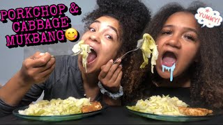 HOMECOOKED PORKCHOP & CABBAGE MUKBANG | SOCIAL EATING SHOW
