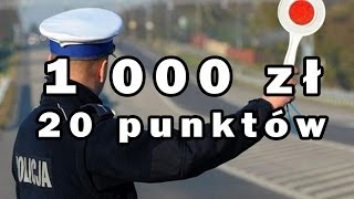 20 Punktów Karnych + Mandat 1000 zł - Prawie jak Boguś z M3
