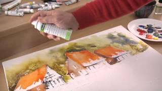 Schmincke Aquarellmalerei auf Leinwand: Landschaft