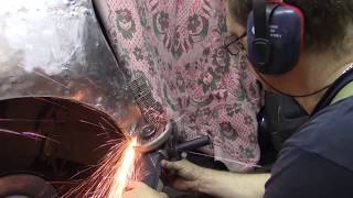 Переделка хламового крыла споттером Пилот. Body repair after an accident.