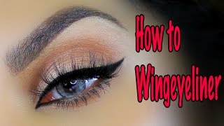 طريقة رسم آيلاينر مجنّح \ مكياج عيون القطة |Jada Davino
