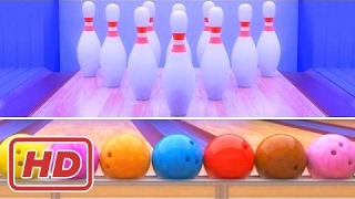 Binkie TV - Learn Colors Numbers Letters With Funny Bowling Balls - Bowling Collection For Kids