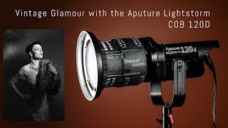 Vintage Glamour shoot with the Aputure COB 120D and Fresnel Adapter