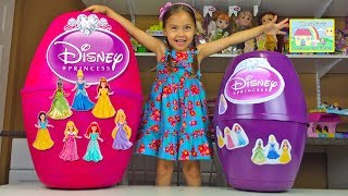 Mega Huge Disney Princess Surprise Eggs | World's Biggest Toy Opening MagiClip & PlayDoh Kids Video