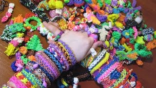 Как плести браслеты из резинок фигурки Подарки с детьми Поделки своими руками!