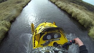 GoPro: Snowmobile Down Rapids in Iceland