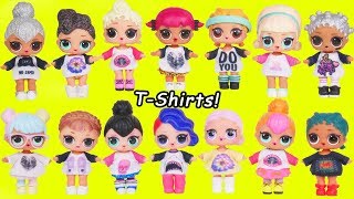 Glitter LOL Surprise Dolls Play Dress Up in Custom T-Shirts