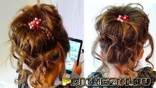 Красивая прическа для девочек. Прическа на длинные волосы.