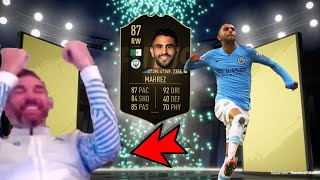 FUT 19 - MON PÈRE PACK MAHREZ 87 EPIC RÉACTION ! + MES RÉCOMPENSES FUT CHAMPION !