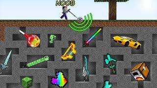 Minecraft Battle: NOOB vs PRO vs HACKER vs GOD - WHAT WILL FIND METAL DETECTOR Challenge! Animation!