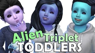 The Sims 4: Create a Sim | Alien Triplets Toddlers | Laina, Lia & Lawson Zaki