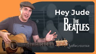 How to play Hey Jude by The Beatles - Easy Song Guitar Lesson Tutorial (ST-384)
