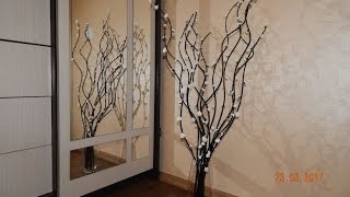 Декор для дома из веток своими руками.  Декоративные кусты для вазы.handmade home decor