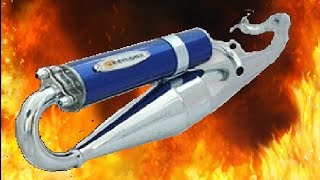 Очистка глушителя скутера в костре