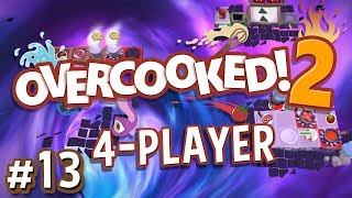 Overcooked 2 - #13 - WORMHOLE!?! (4 Player Gameplay)