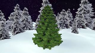 Новогодний футаж: Хоровод Ёлочки 3D. Проект 1. New year. Christmas Tree 3D.