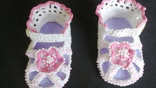 МК Как связать детские босоножки крючком ч.1. MK How to link children's sandals hook p.1.