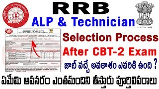 RRB ALP Technician Selection process Medical Physco Cut off Shortlist Document Verification telugu