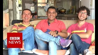 Meet the trio who 'married' each other - BBC News