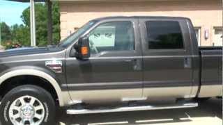 2008 FORD F250 LARIAT 4X4 CREW CAB 4X4 POWERSTROKE DIESEL FOR SALE SEE WWW SUNSETMILAN COM