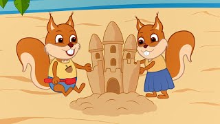 Famille d'Écureuil - Apprendre à Faire Des Figures De Sable Dessin Animé 2020 en Français