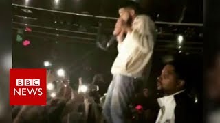 Drake stops his set after seeing person being groped - BBC News