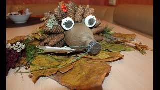 Ёжик из шишек своими руками. Поделка. Для детского сада.