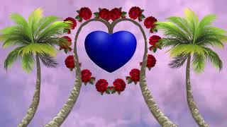 Nature Wedding Background Green Screen Video || Green Screen Hearts Wedding Background Animated
