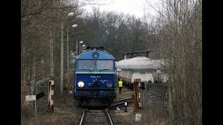 SU46 w obsłudze bocznicy przesypowni cementu w Nowogrodzie Bobrz. | 2014