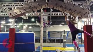 Fitness Star Roxis Ecke shows off Ninja Warrior skills at Ninja Lounge