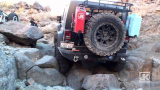 Jeep JK Wranglers Off Road Clawhammer Hammer Trail in Johnson Valley