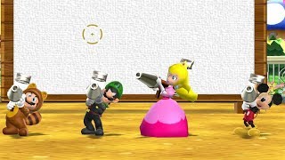 New Mario Party 9 - Mario vs Luigi vs Peach vs Mickey Gameplay (4 Player)