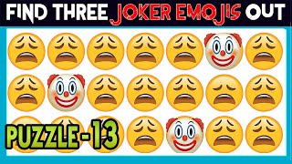 Joker Emoji Puzzles For Genius | Puzzles 13 - Find Three Odd Joker One Out